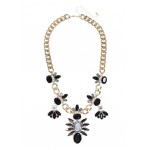 Icarus Smoky Flower Stone Edgy Statement Necklace